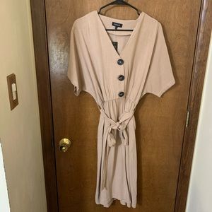 Roolee Tie Waist Midi Dress